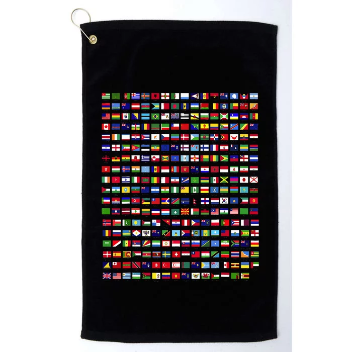 Flags Of The Countries Of The World 287 Flag International Platinum Collection Golf Towel