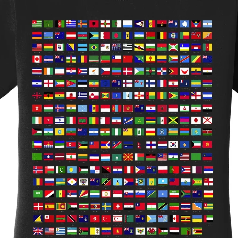 Flags Of The Countries Of The World 287 Flag International Women's T-Shirt