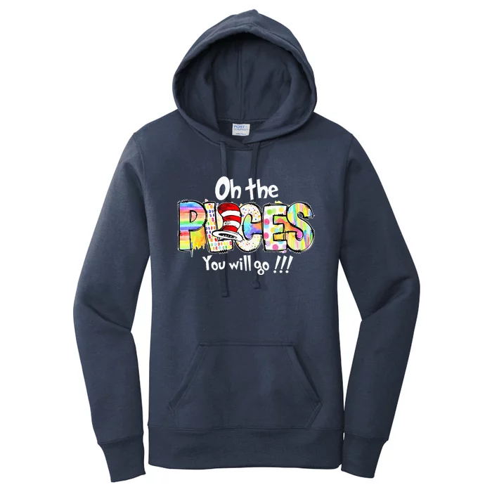 Funny Oh The Places Youll Go When You Read Women's Pullover Hoodie