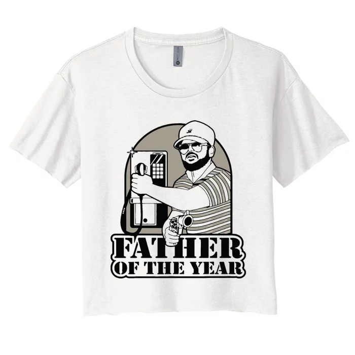 Father Of The Year Women's Crop Top Tee