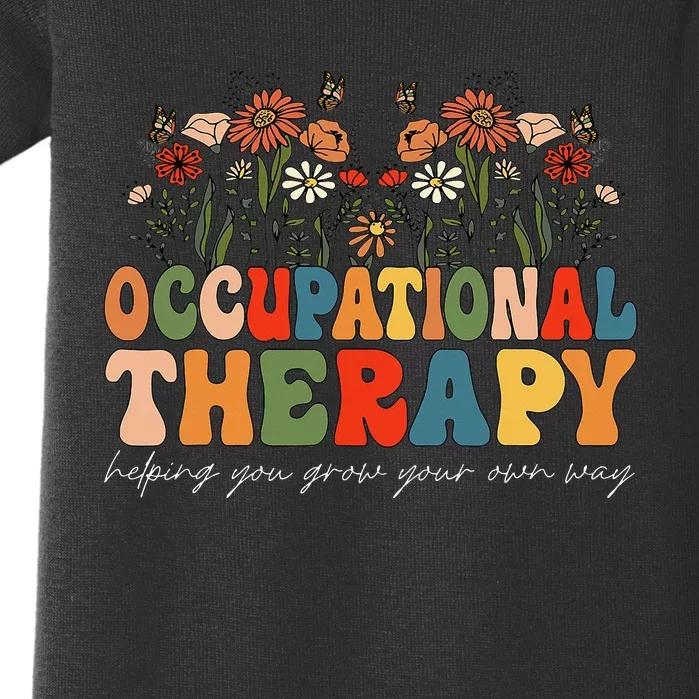 Floral Occupational Therapy Wildflowers Occupational Therapy Baby Bodysuit