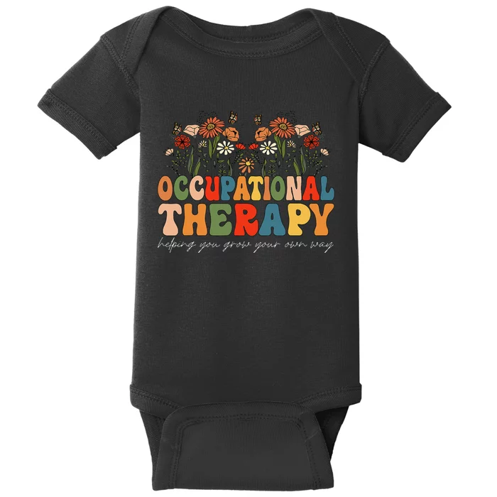 Floral Occupational Therapy Wildflowers Occupational Therapy Baby Bodysuit