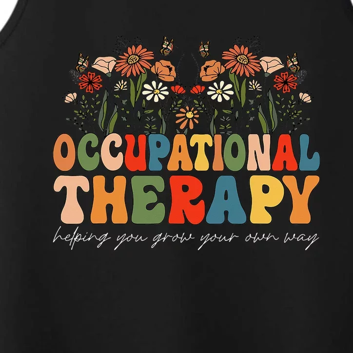 Floral Occupational Therapy Wildflowers Occupational Therapy Performance Tank