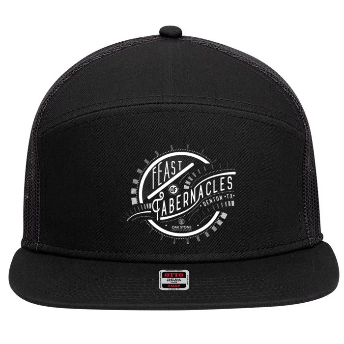 Feast Of Tabernacles Worship In The Tabernacle Oak Stone 7 Panel Mesh Trucker Snapback Hat