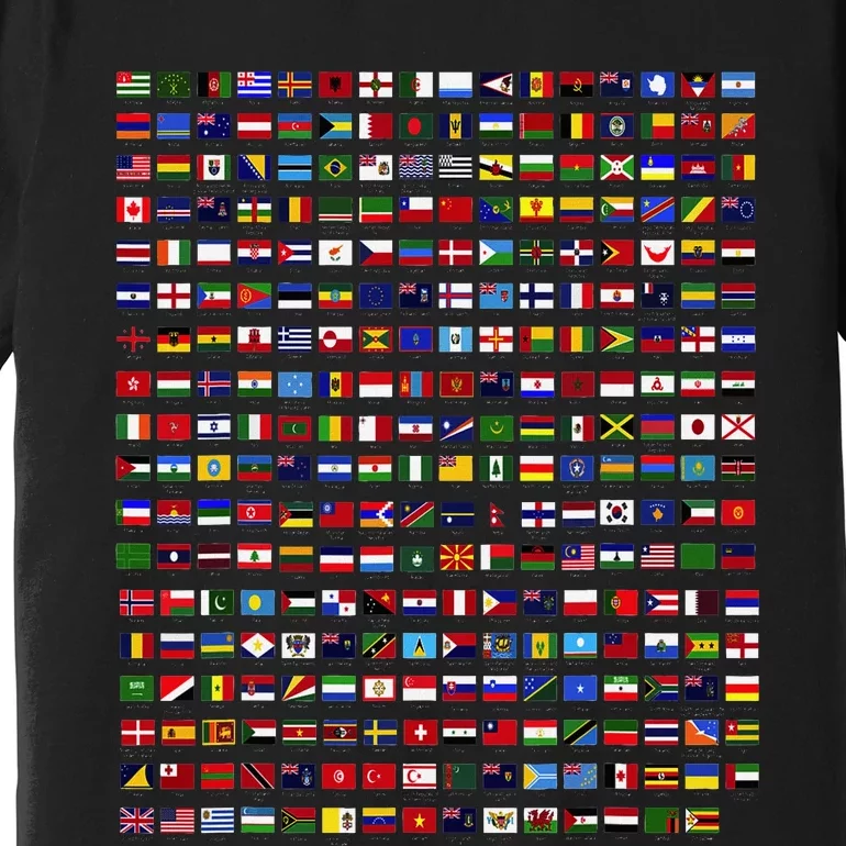 Flags Of The Countries Of The World 287 Flag International Premium T-Shirt