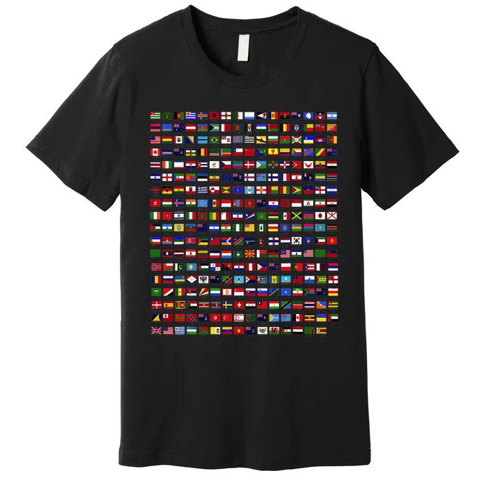 Flags Of The Countries Of The World 287 Flag International Premium T-Shirt