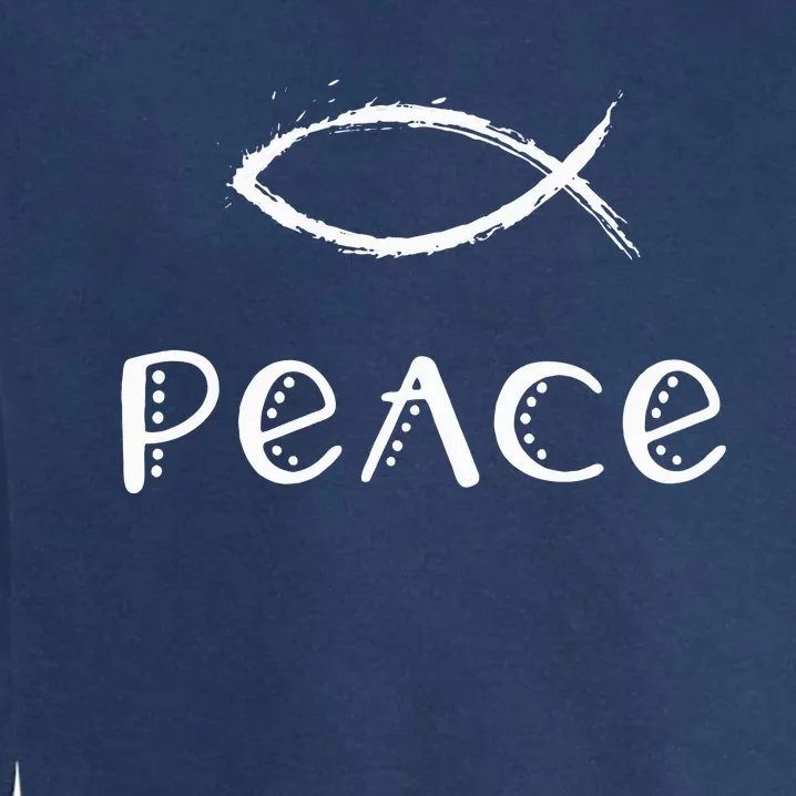 Fruit Of The Spirit Galatians Verse Christian Peace Garment-Dyed Sweatshirt