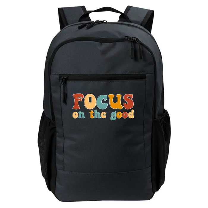 Focus On The Good Retro Quote Daily Commute Backpack