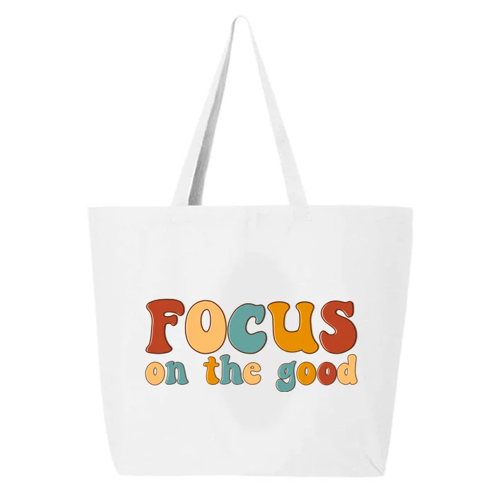 Focus On The Good Retro Quote 25L Jumbo Tote