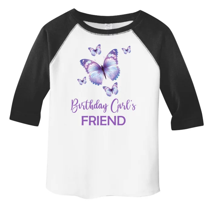 Friend Of The Birthday Butterfly Family 1st Birthday Gift Toddler Fine Jersey T-Shirt