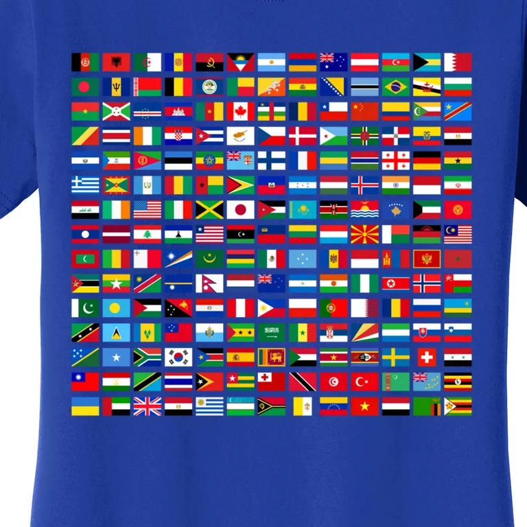 Flags Of The Countries Of The World Graphic Cool Designs Meaningful Gift Women's T-Shirt