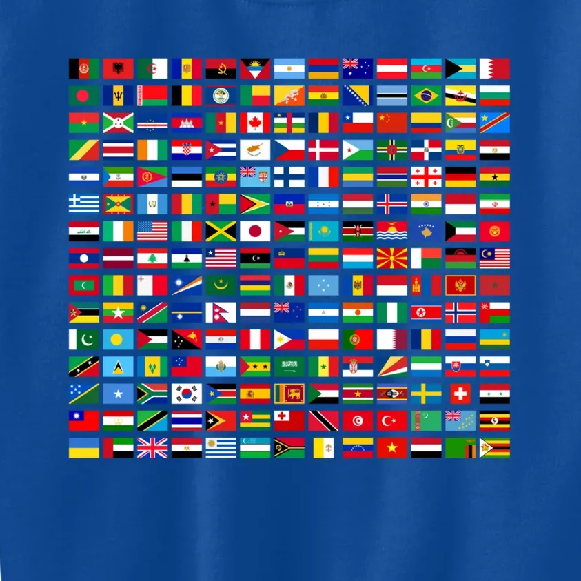 Flags Of The Countries Of The World Graphic Cool Designs Meaningful Gift Kids Sweatshirt