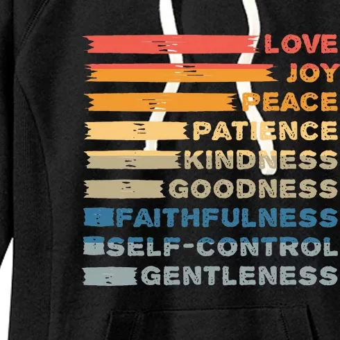 Fruit Of The Spirit Christian Bible Verse Love Joy Peace Women's Fleece Hoodie