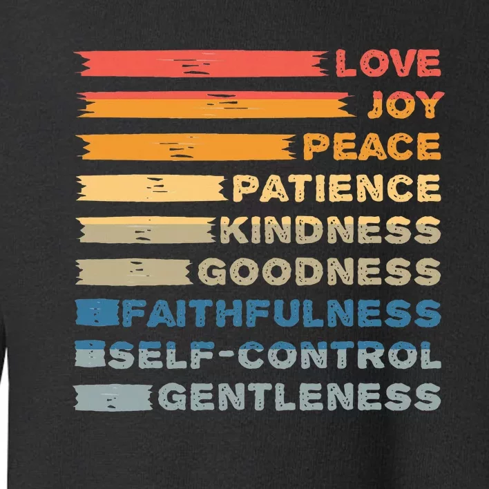 Fruit Of The Spirit Christian Bible Verse Love Joy Peace Toddler Sweatshirt