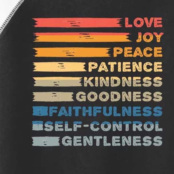 Fruit Of The Spirit Christian Bible Verse Love Joy Peace Toddler Fine Jersey T-Shirt