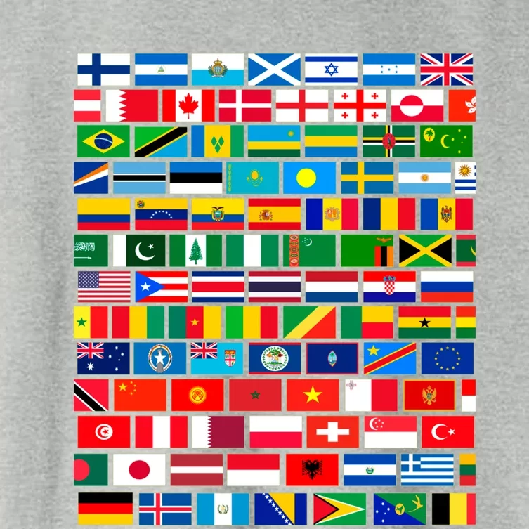 Flags Of The Countries Of The World International Gift Women's Crop Top Tee