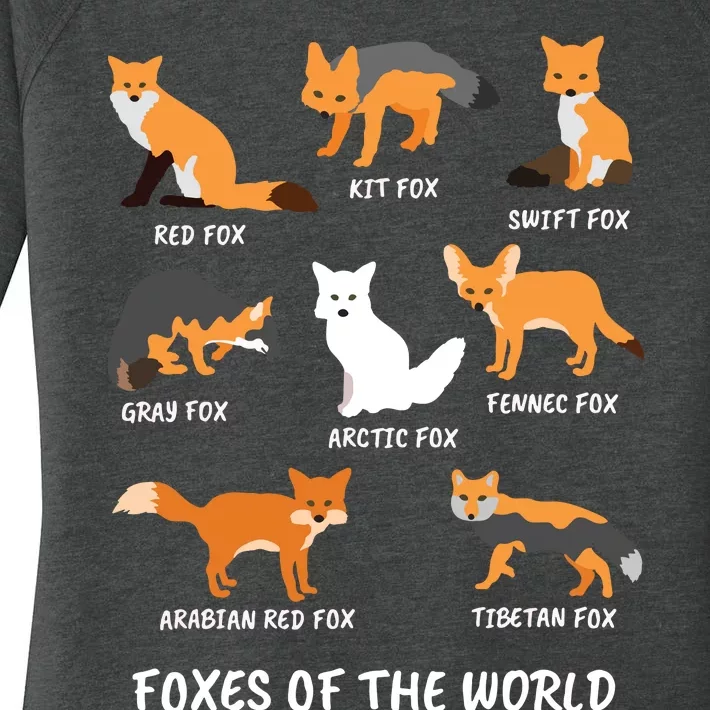 Foxes Of The World Fox Lover Women's Perfect Tri Tunic Long Sleeve Shirt