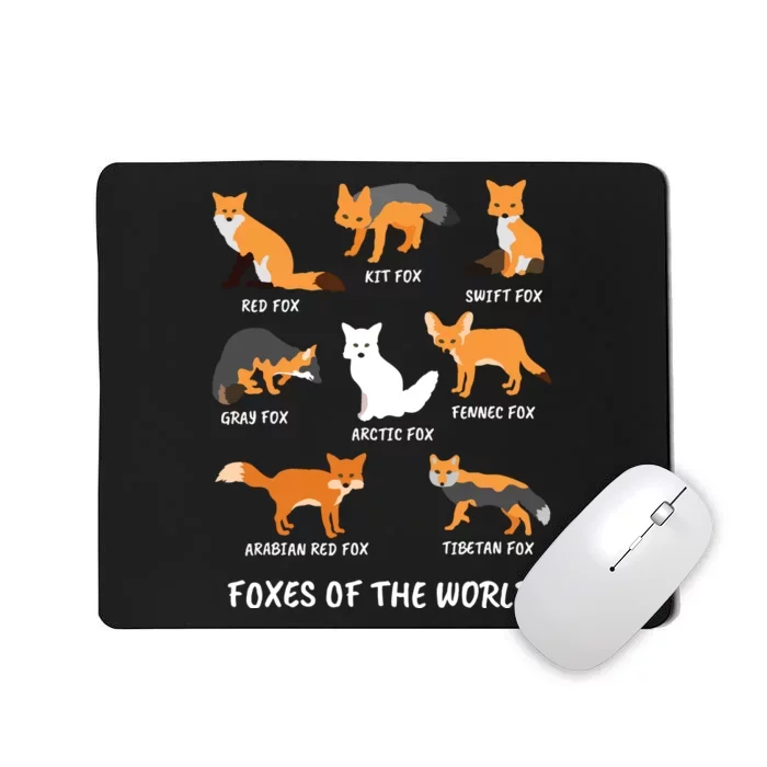 Foxes Of The World Fox Lover Mousepad