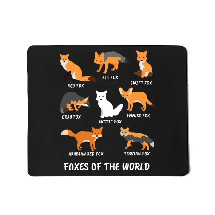 Foxes Of The World Fox Lover Mousepad