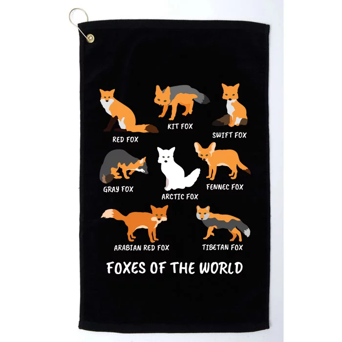 Foxes Of The World Fox Lover Platinum Collection Golf Towel