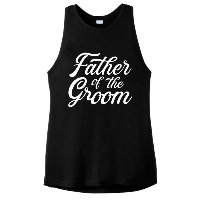 Father Of The Groom Dad Gift For Wedding Or Bachelor Party Ladies Tri-Blend Wicking Tank