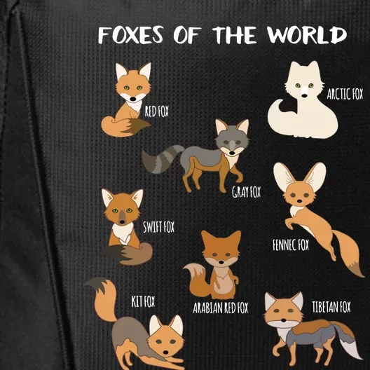 Foxes Of The World Funny Fox Animals Educational City Backpack