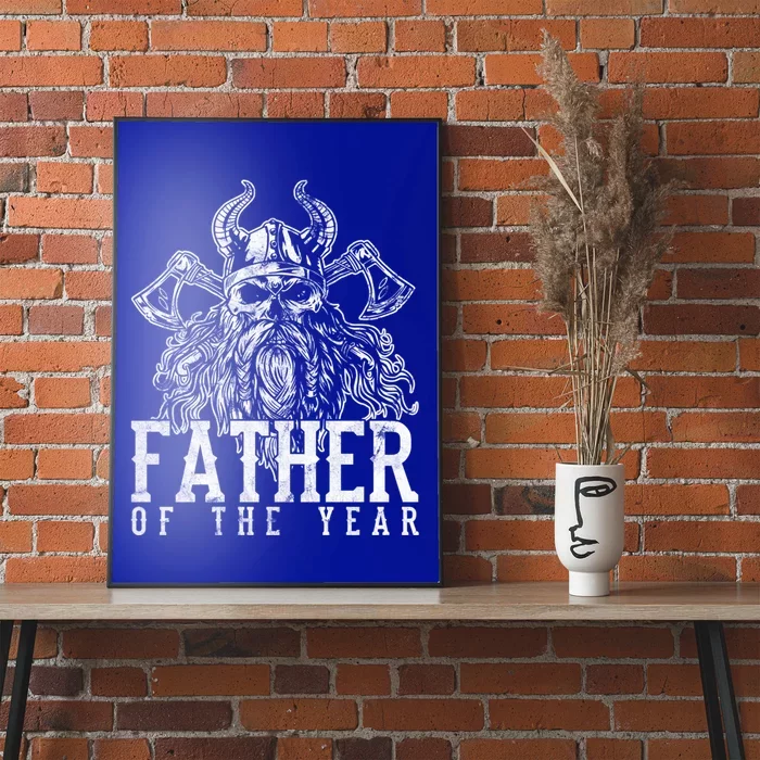 Father Of The Year Viking FatherS Day Gift Poster