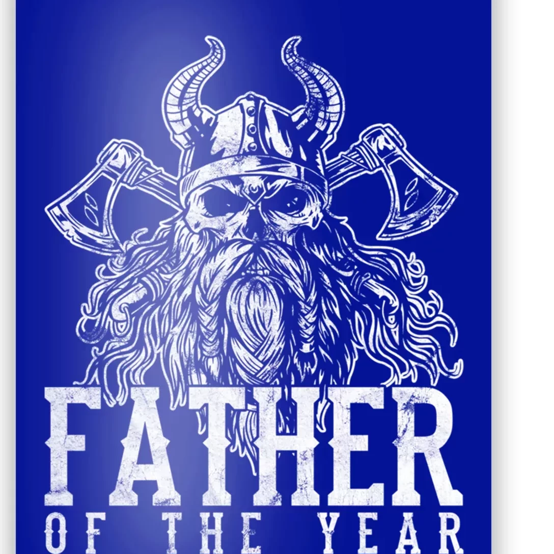 Father Of The Year Viking FatherS Day Gift Poster