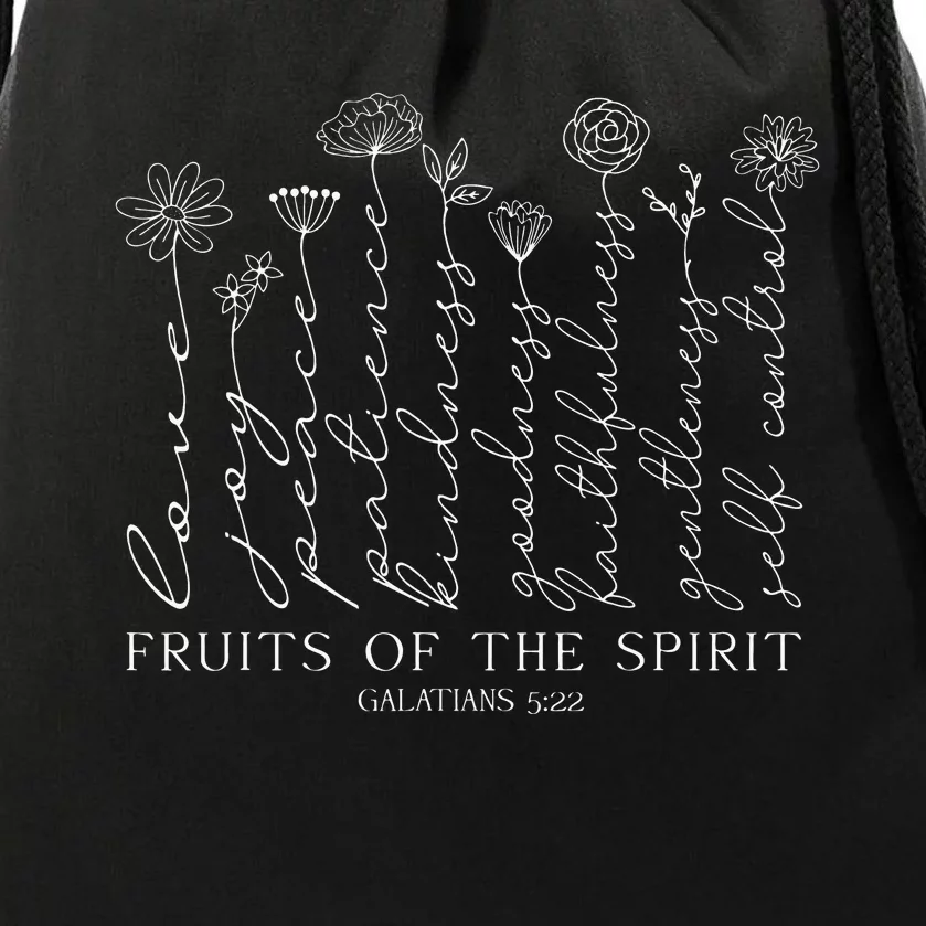 Fruits Of The Spirit Galatians 522 Drawstring Bag