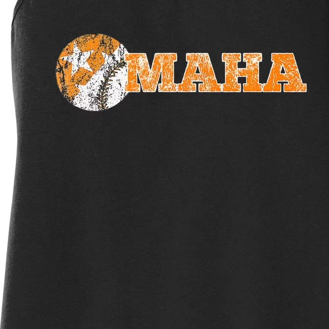 Fan Of Tennessee In Baseball Going To Omaha Women's Racerback Tank