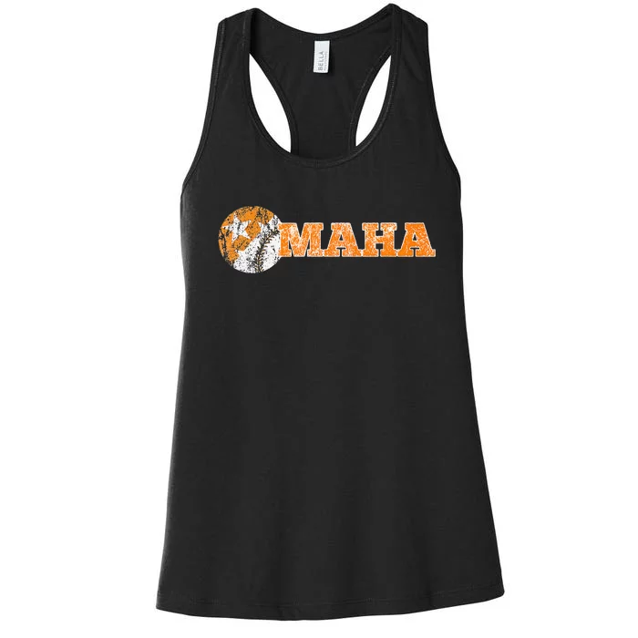 Fan Of Tennessee In Baseball Going To Omaha Women's Racerback Tank