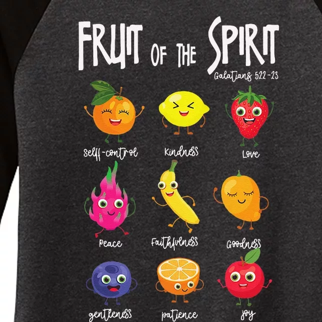 Fruit Of The Spirit Christian Faith Jesus God Lover Women's Tri-Blend 3/4-Sleeve Raglan Shirt