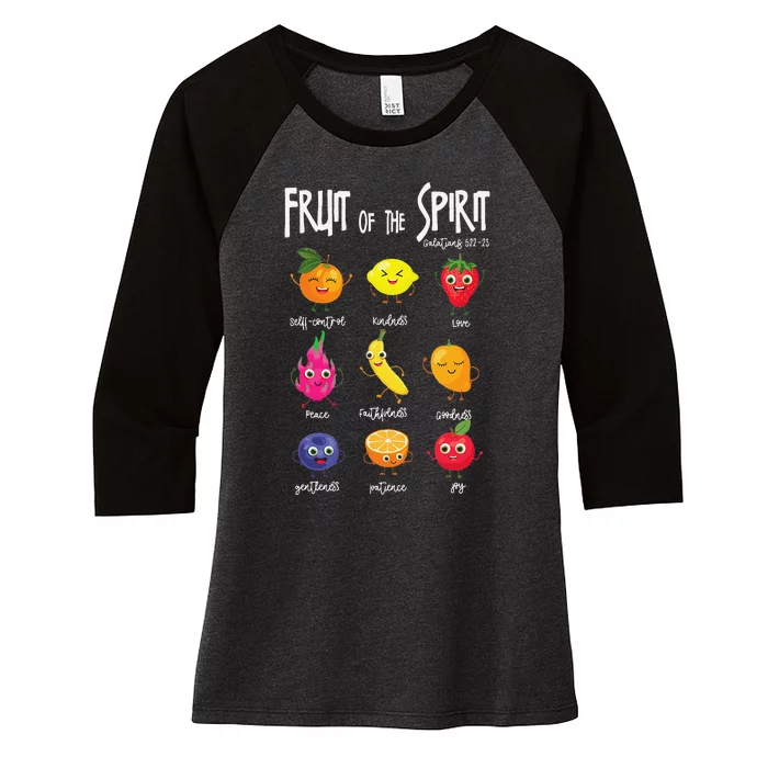 Fruit Of The Spirit Christian Faith Jesus God Lover Women's Tri-Blend 3/4-Sleeve Raglan Shirt