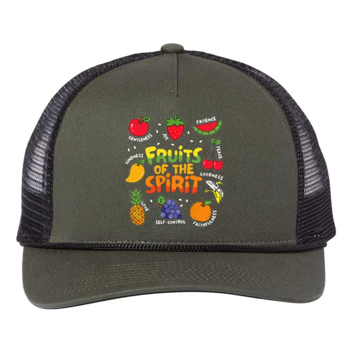 Fruit Of The Spirit Fruit Colorful Summer Vacation Retro Rope Trucker Hat Cap