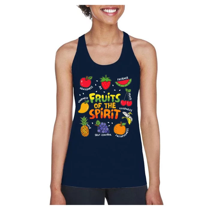 Fruit Of The Spirit Fruit Colorful Summer Vacation Women's Racerback Tank