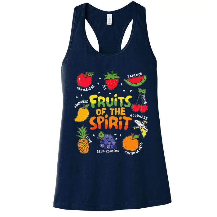 Fruit Of The Spirit Fruit Colorful Summer Vacation Women's Racerback Tank