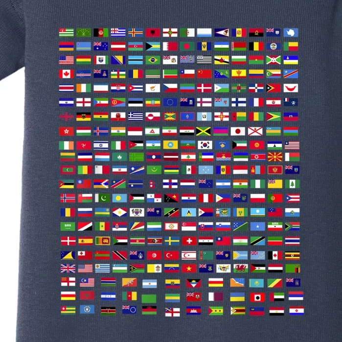 Flags Of The Countries Of The World 287 Flag International Baby Bodysuit