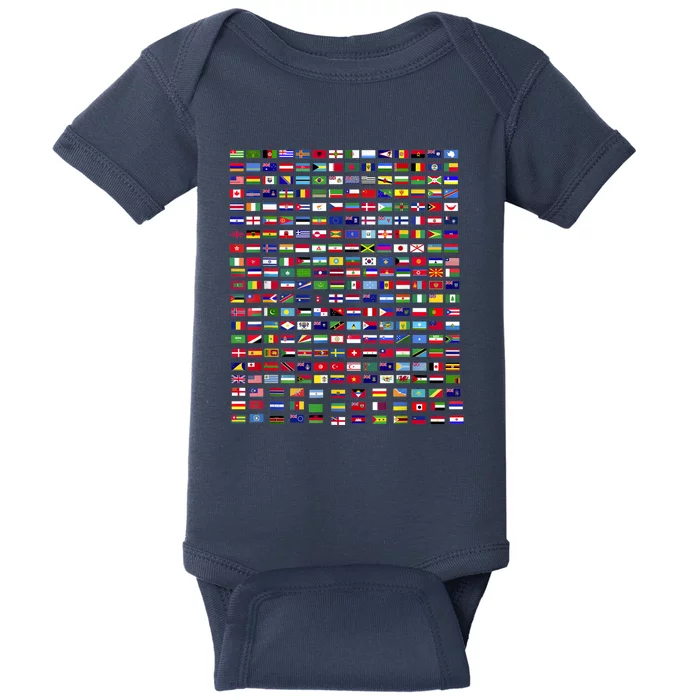 Flags Of The Countries Of The World 287 Flag International Baby Bodysuit