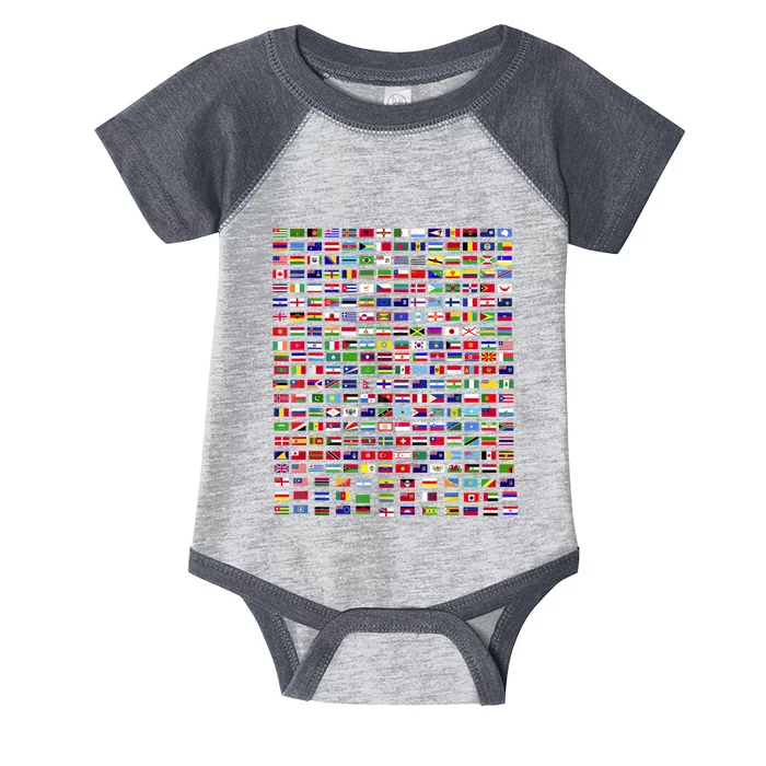 Flags Of The Countries Of The World 287 Flag International Infant Baby Jersey Bodysuit