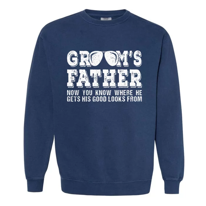 Father Of The Groom Wedding Costume Grooms Father Garment-Dyed Sweatshirt