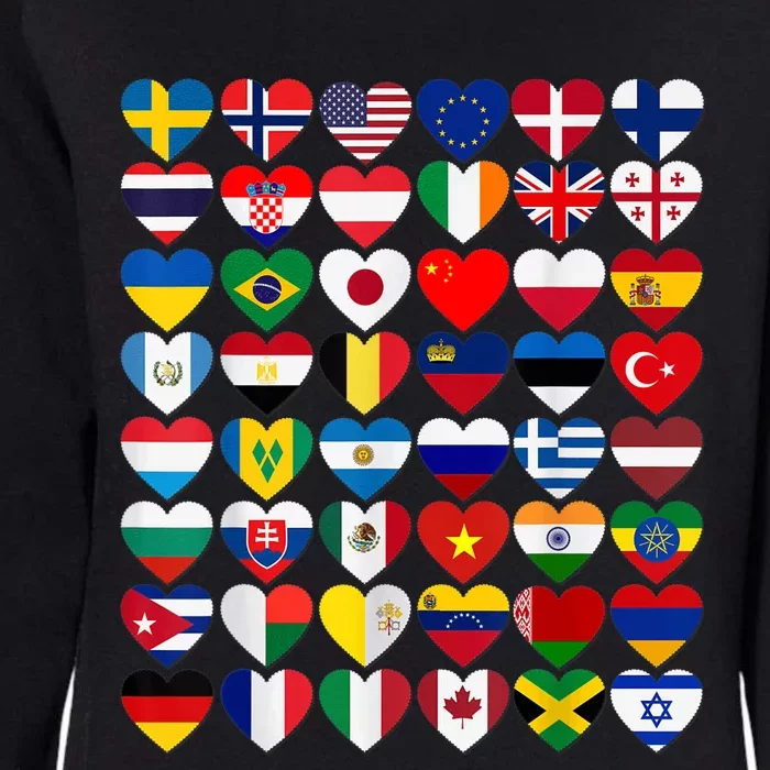 Flags of the Countries of the World,International Gift Womens California Wash Sweatshirt