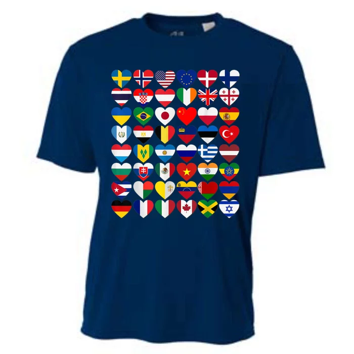 Flags of the Countries of the World,International Gift Cooling Performance Crew T-Shirt