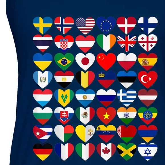 Flags of the Countries of the World,International Gift Ladies Essential Flowy Tank