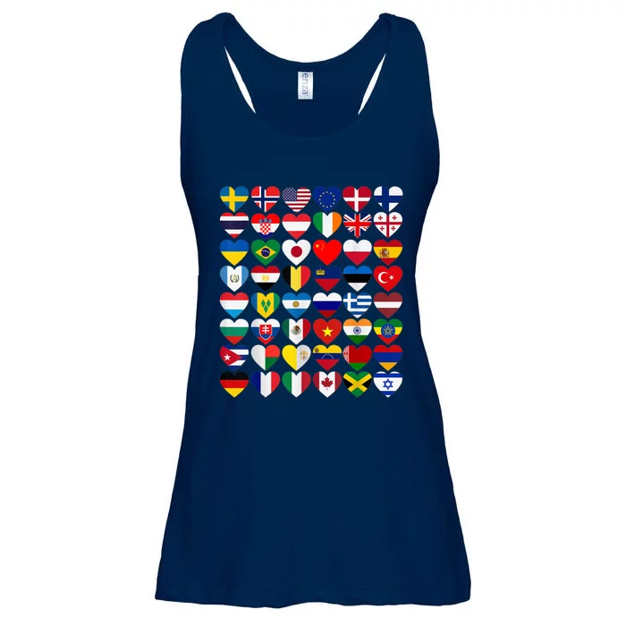 Flags of the Countries of the World,International Gift Ladies Essential Flowy Tank