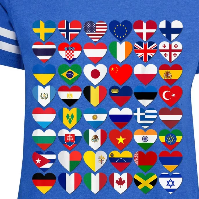 Flags of the Countries of the World,International Gift Enza Ladies Jersey Football T-Shirt