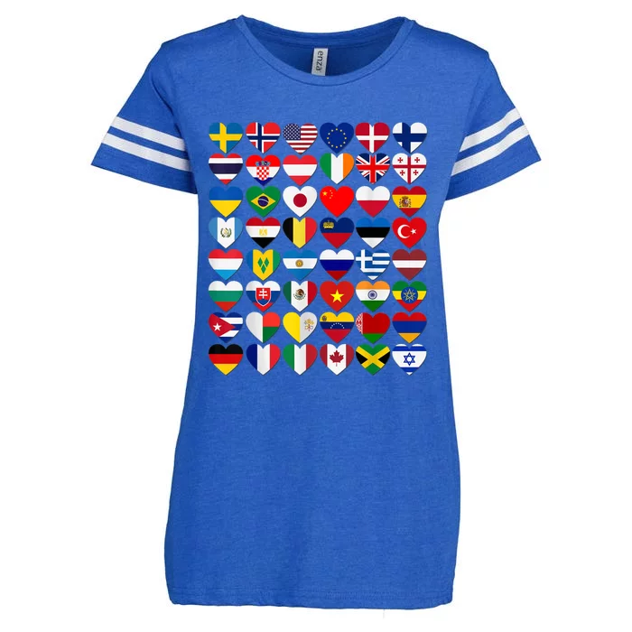 Flags of the Countries of the World,International Gift Enza Ladies Jersey Football T-Shirt