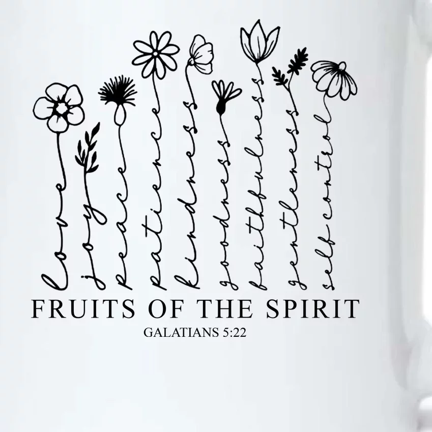 Fruits Of The Spirit Christian Floral Black Color Changing Mug