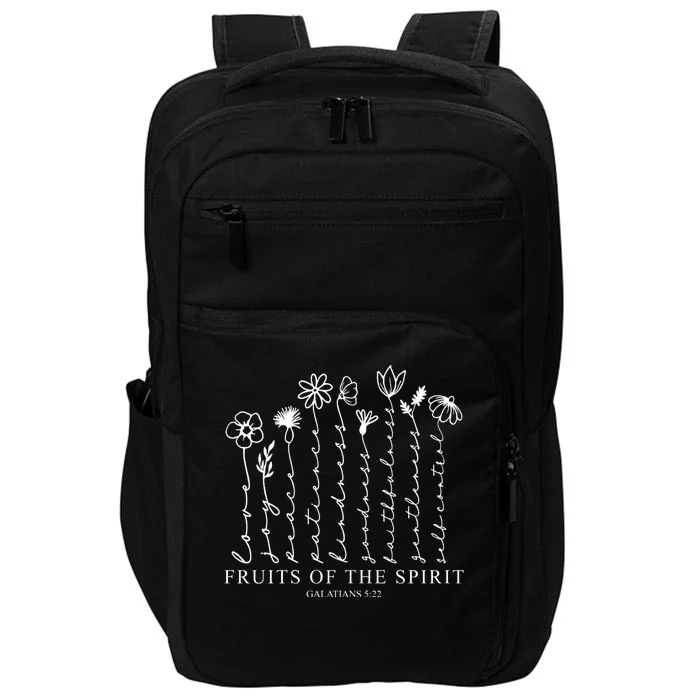 Fruits Of The Spirit Christian Floral Impact Tech Backpack