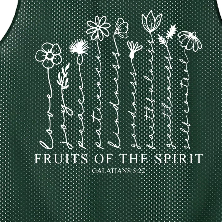 Fruits Of The Spirit Christian Floral Mesh Reversible Basketball Jersey Tank