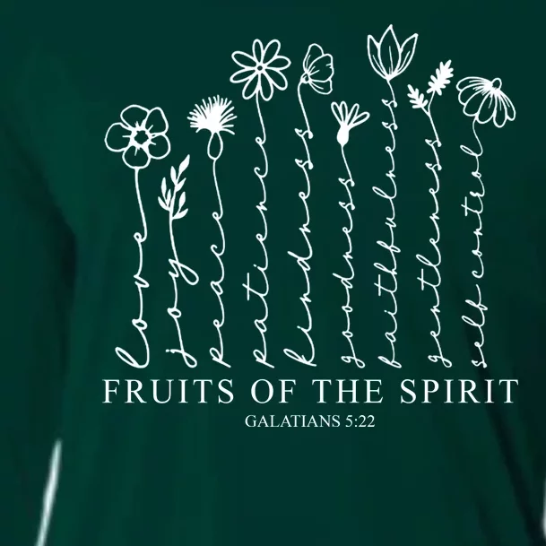 Fruits Of The Spirit Christian Floral Cooling Performance Long Sleeve Crew